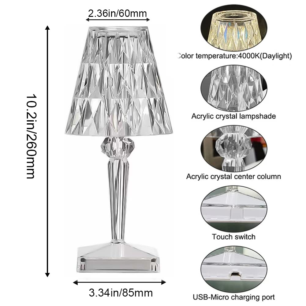 Crystal Table Lamp - Romantic Led Crystal Diamond Table Lamps
